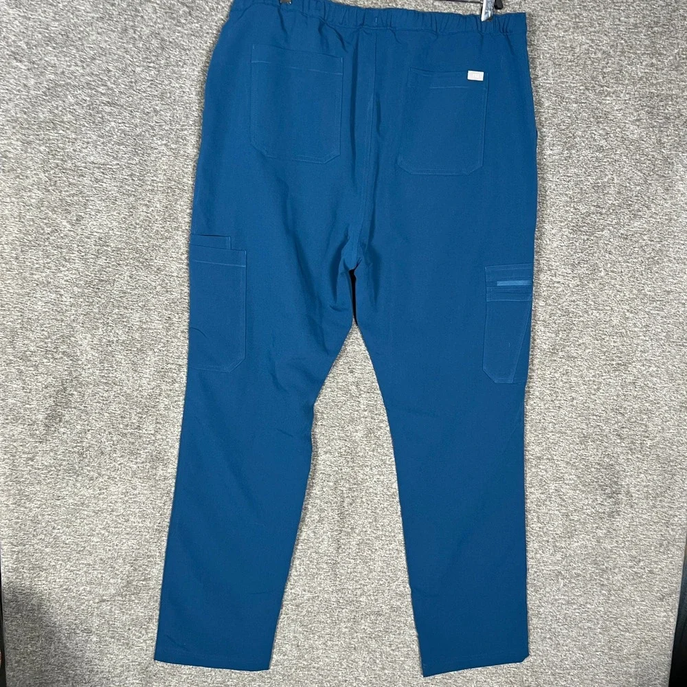 FIGS‎ Cairo Slim Cargo Scrub Pants Mens 2XL Blue Teal Medical Doctor Nurse